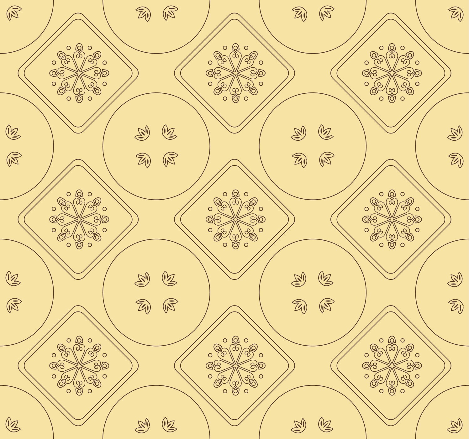 Azulejo amarelo e marrom