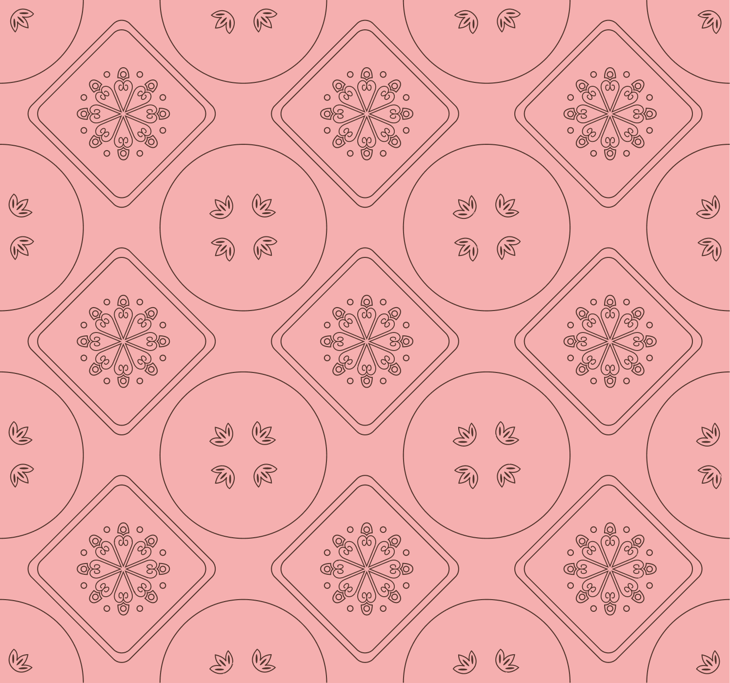Azulejo rosa e marrom